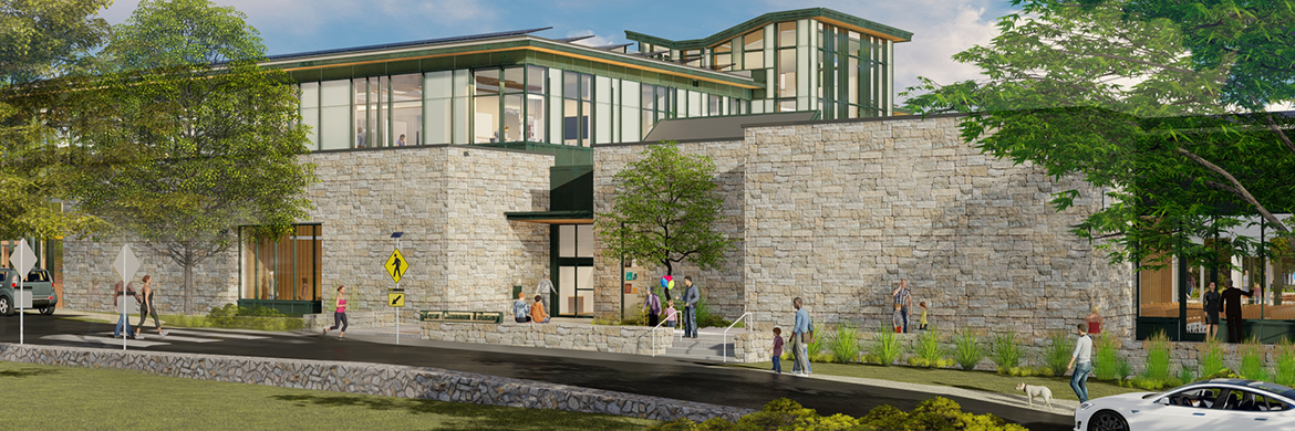 New Canaan Library building exterior