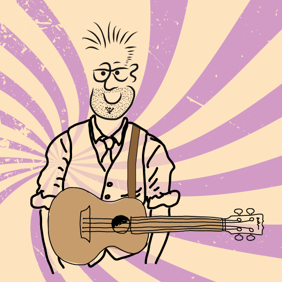 Illustration of Man with guitar