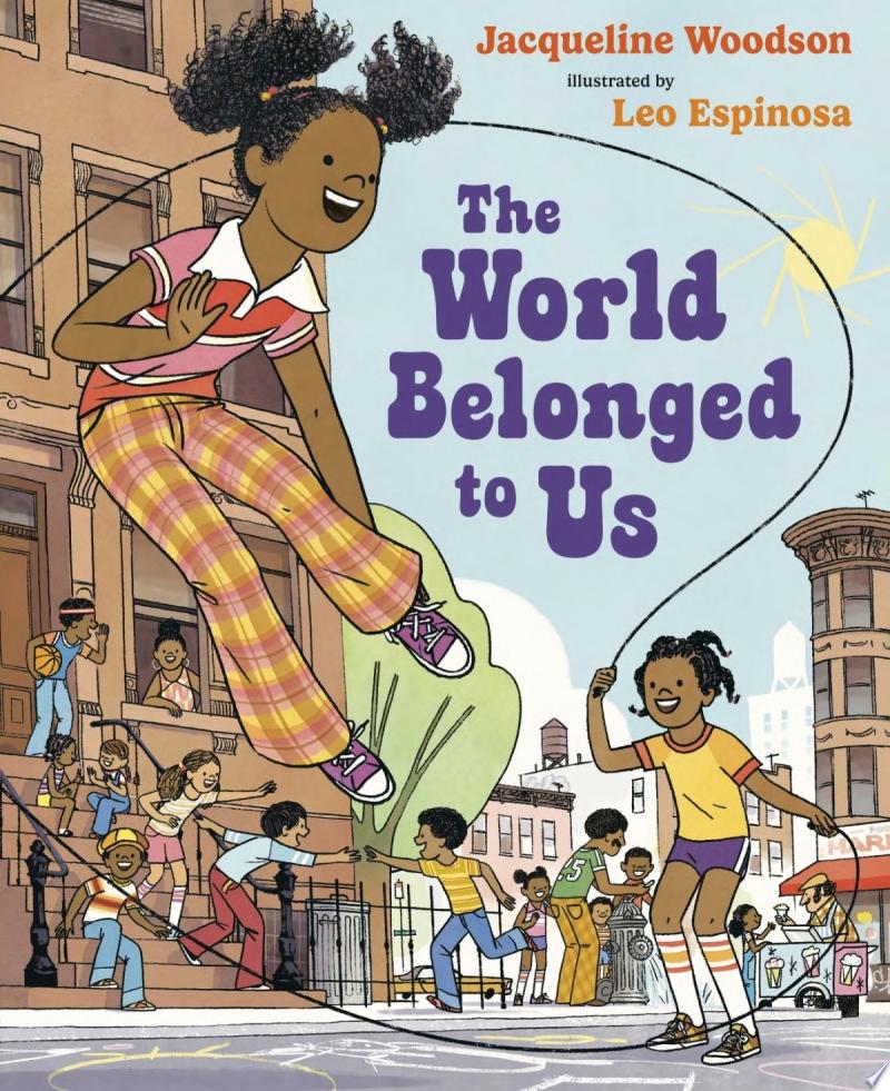 Image for "The World Belonged to Us" - an illustration of a group of Black children playing happily