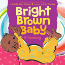 Image for "Bright Brown Baby"- an illustration of a happy baby lying on their back