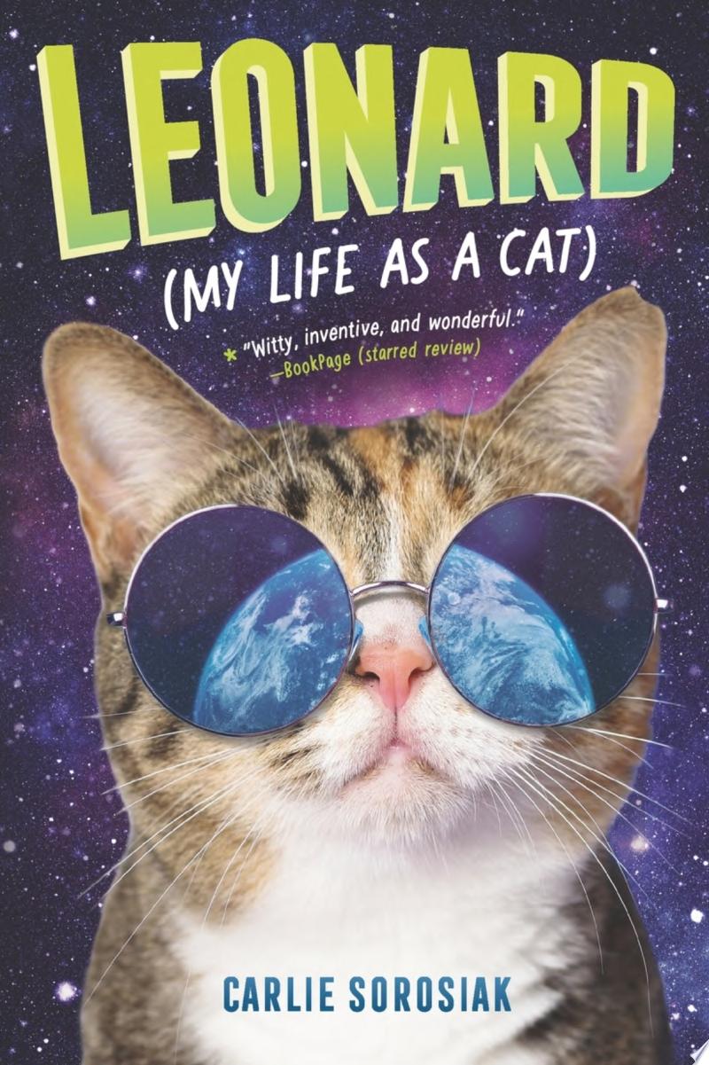 Image for "Leonard (My Life as a Cat)" - a photo of a brown tabby wearing glasses that reflect planet earth.