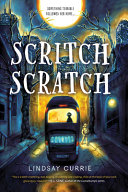 Image for "Scritch Scratch" - an illustration of a city bus with a creepy silhouette in the window.