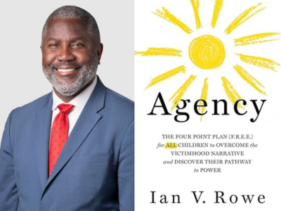 ian rowe headshot and agency book cover