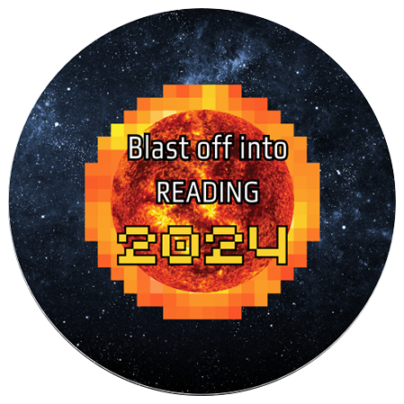 Sun that says blast off into reading 2024