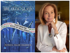 picture of bookjacket of Breaking Glass and picture of author Patricia Chadwick