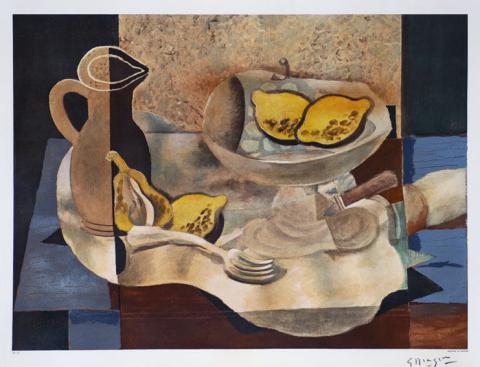 Braque Still Life Apple Painting 