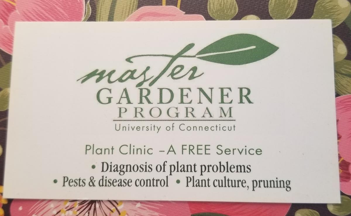 UCONN Master Gardener card